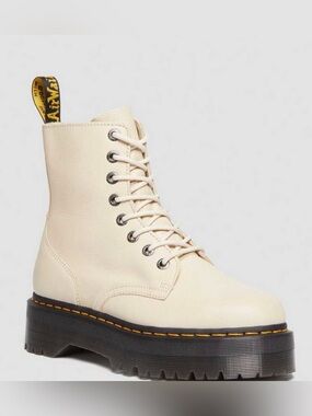 Dr. Martens Women’s 7 Cream Lace-Up Jadon Platform Boot